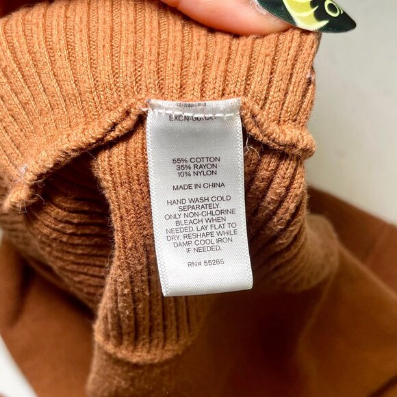EXPRESS Terracotta Brown Rounded Hem Raglan Sweater - Size XS (NWOT) - Picture 14 of 14